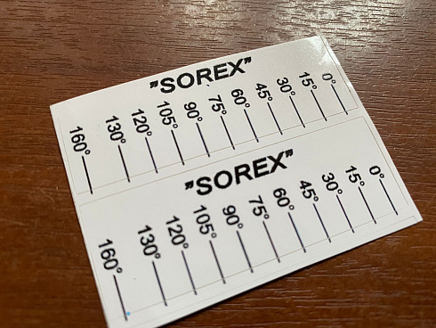 Наклейка со шкалой градусов для станка Sorex (LBM PRO)